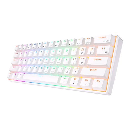 Royal Kludge RK61 RGB mechanikus billentyűzet, piros kapcsoló (fehér) (QWERTY)