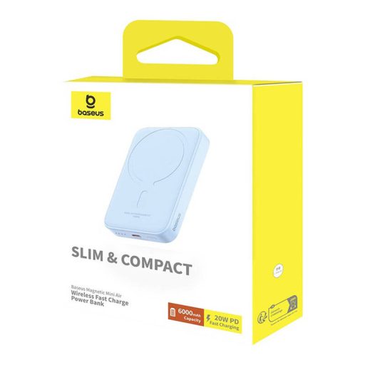 Baseus 6000 mAh 20W mini powerbank (kék)