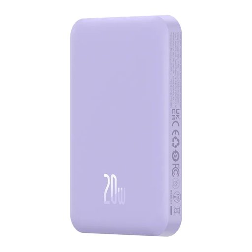 Baseus Mágneses Mini Powerbank, 5000mAh, 20W (lila)