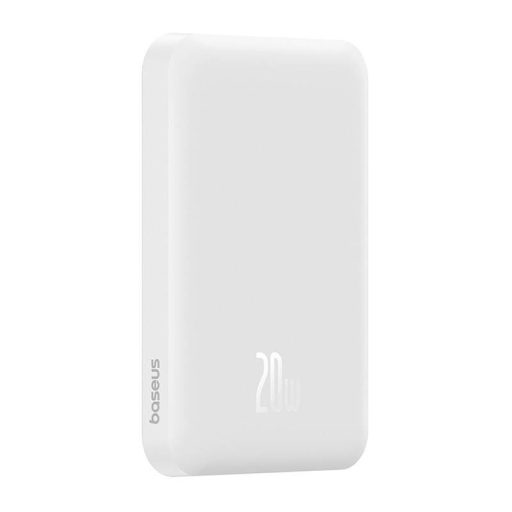 Baseus Mágneses Mini Powerbank, 5000mAh, USB-C, 20W (fehér)