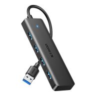 Adapter UGREEN 4in1 25851 Hub USB-A 4x USB-A-ra (fekete)