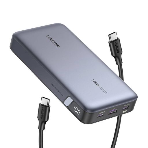UGREEN PB205 powerbank 25000mAh, USB + 2x USB-C, 145W PD (szürke)