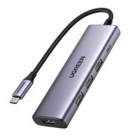   UGREEN CM511 hub/adapter, 3x USB, USB-C, HDMI 4K 30Hz, PD 100W (szürke)
