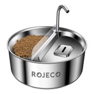   Rojeco 3.2 literes 2 az 1-ben rozsdamentes acél szökőkút és etető