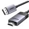 UGREEN DP115 DisplayPort-HDMI kábel, 8k 60 Hz, 2m (fekete)