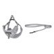 Cat set Dogness harness and leash (Light Grey)