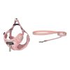 Dogness cat leash 1,5m+harness walking set (pink)