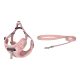 Dogness cat leash+harness walking set (pink)