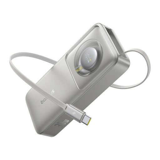 Baseus Free2Pull powerbank kábellel, 10000mAh, 30W (szürke)