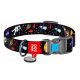 Nylon dog collar with QR code Waudog "NASA" size XL