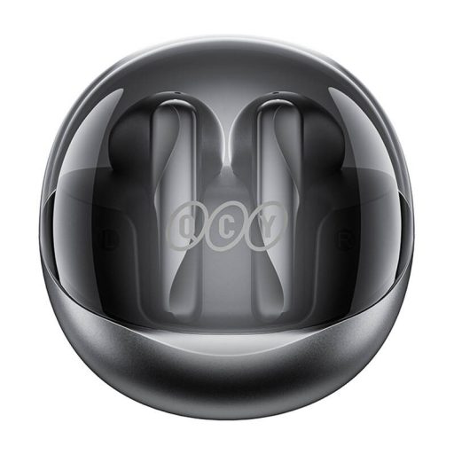 TWS QCY AilyBuds Clear T32 fejhallgató (fekete)