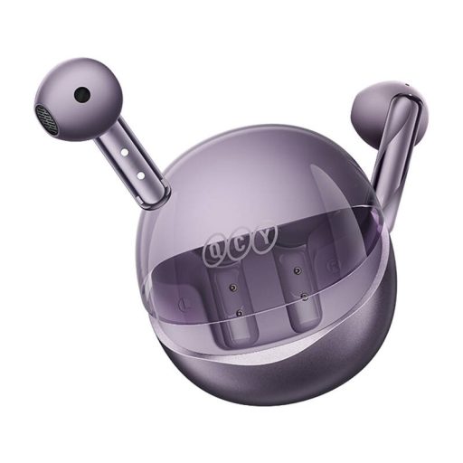 TWS QCY AilyBuds Clear T32 fejhallgató (lila)