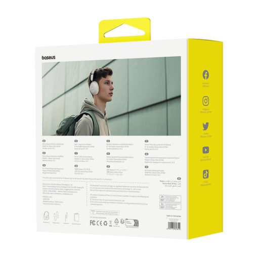 Baseus Bass 30 Max vezeték nélküli fejhallgató (fehér)