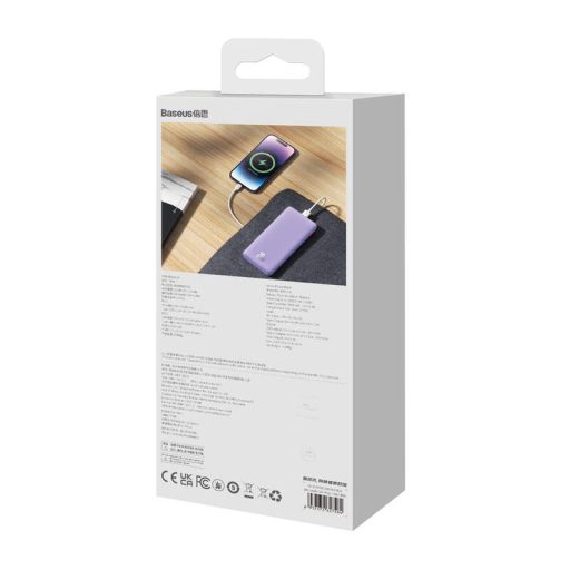 Baseus Airpow powerbank, 10000mAh, 20W (lila)