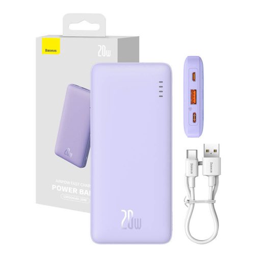 Baseus Airpow powerbank, 10000mAh, 20W (lila)