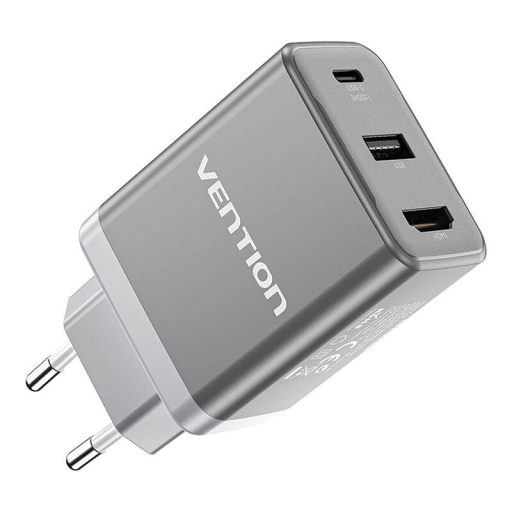 Vention FJAH0-EU USB(C+A)+HDMI GaN hálózati töltő (60W/5W/4K@60Hz) (fekete)