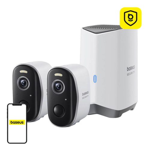 Baseus N1 Plus 2K Outdoor Camera Set (White)