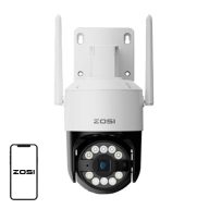   ZOSI C296 WiFi 8MP dual Pan Tilt IP66 kültéri kamera + 32GB microSD kártya
