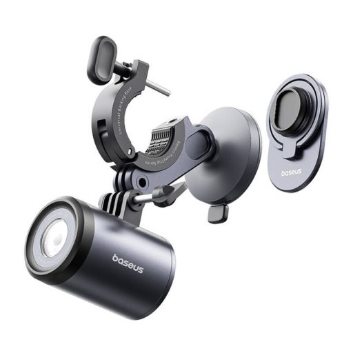 Baseus PrimeTrip 2 az 1-ben kerékpártartó, telefontartó + zseblámpa (fekete)