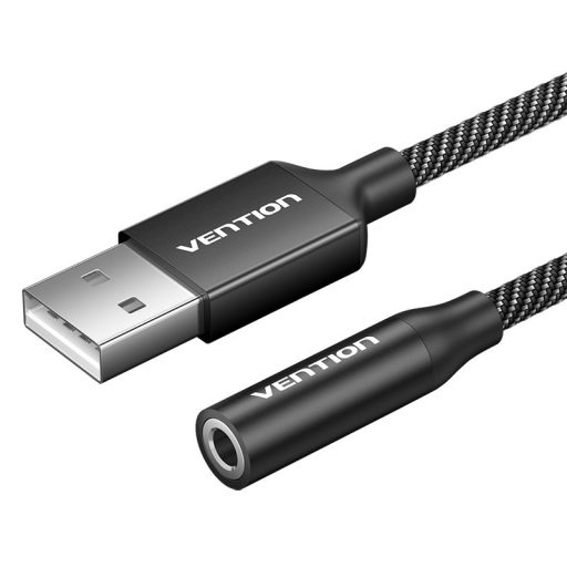 Egyportos USB külső hangkártya Vention Gome 1m (fekete)