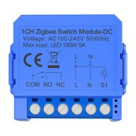   1 csatornás ZigBee kapcsolómodul feszültségmentes érintkezővel Avatto ZWSM16-DC32V-1
