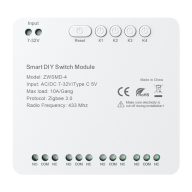   4 csatornás ZigBee kapcsolómodul feszültségmentes DC 32V-os érintkezővel Avatto ZWSMMD-4-32V