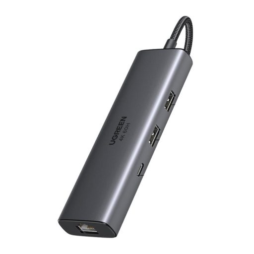 Adapter / hub USB-C 6w1 Ugreen CM512, HDMI 4K@60Hz, 2x USB, RJ45, PD 100W