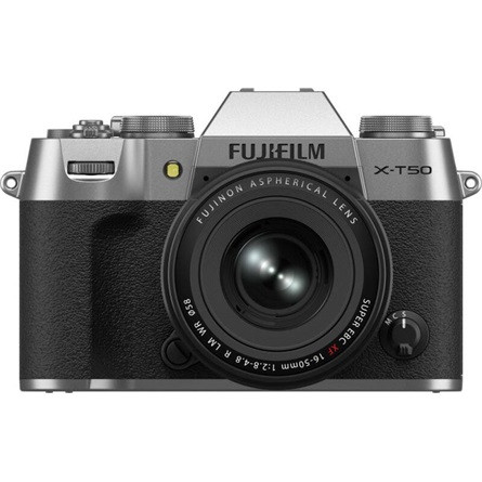 Fujifilm X-T50 digitális fényképezőgép ezüst-fekete