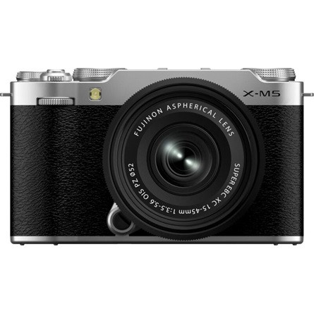 Fujifilm X-M5 digitális fényképezőgép ezüst-fekete + XC15-45mm F3.5-5.6 OIS PIZ objektív kit