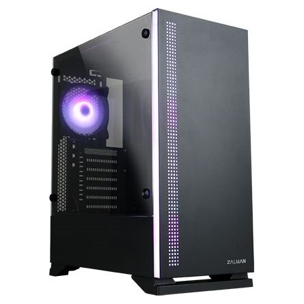 Zalman S5 BLACK táp nélküli Mid Tower számítógépház fekete