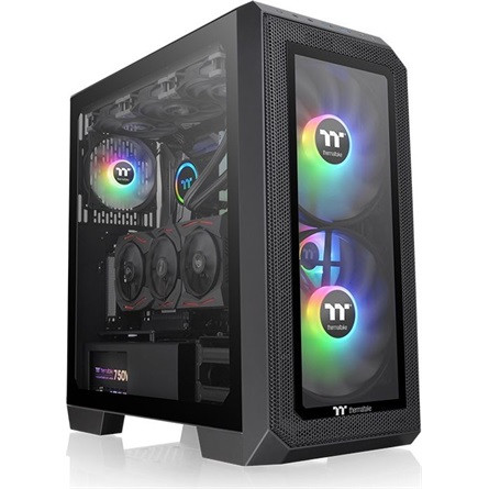 Thermaltake View 300 MX táp nélküli ablakos Mid Tower számítógépház fekete