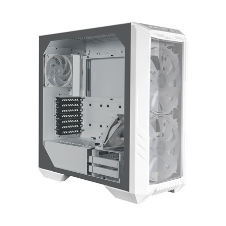 Cooler Master MasterCase HAF 500 táp nélküli ablakos Mid Tower számítógépház fehér