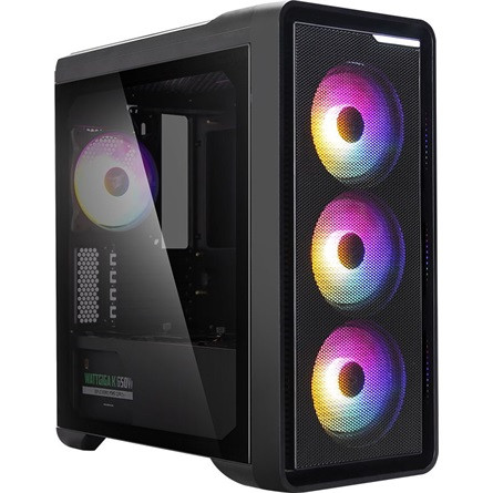 Zalman M3 PLUS RGB fekete (táp nélküli) ablakos mATX ház