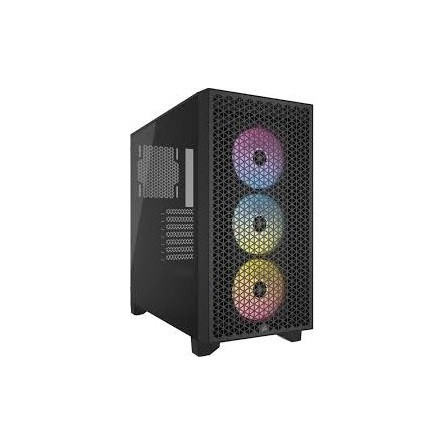 Corsair 3000D RGB AIRFLOW táp nélküli ablakos Mid Tower számítógépház fekete