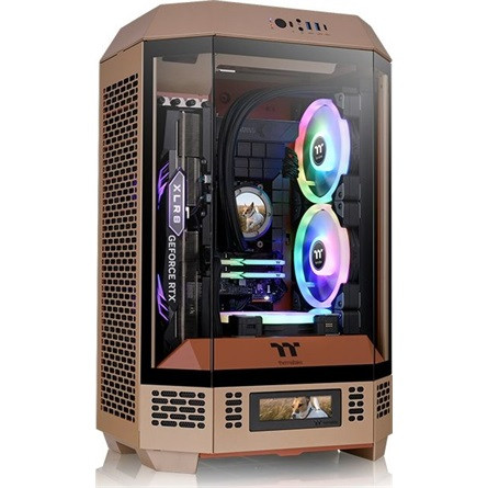 Thermaltake The Tower 300 Gravel Sand táp nélküli MT Mini Tower számítógépház barna