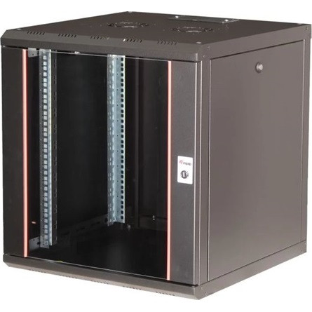 Equip Fali Rackszekrény - EPM-12-6060-B-CBAA (19", 12U, 600x600mm, előre szerelt, fekete)