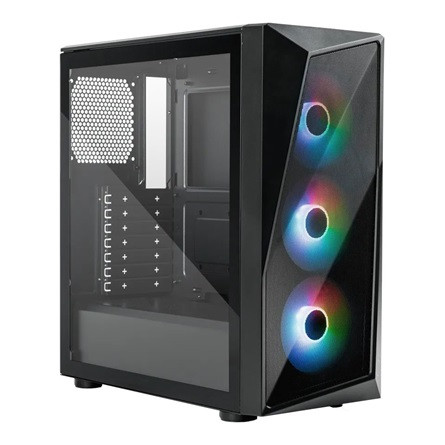 Cooler Master CMP 520 táp nélküli ablakos Mid Tower számítógépház fekete