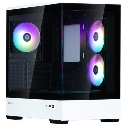 Zalman P30 BW táp nélküli ablakos MT Mini Tower számítógépház fekete-fehér