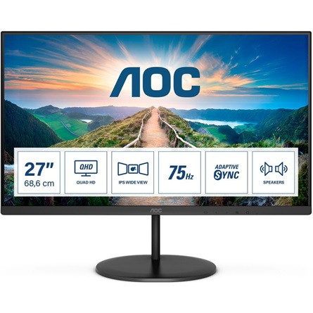 AOC Q27V4EA 27" IPS LED monitor szürke 75Hz