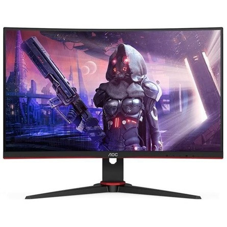 AOC C24G2AE 23.6" ívelt VA LED gaming monitor fekete-piros 165Hz FreeSync Premium