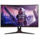 AOC C24G2AE 23.6" ívelt VA LED gaming monitor fekete-piros 165Hz FreeSync Premium