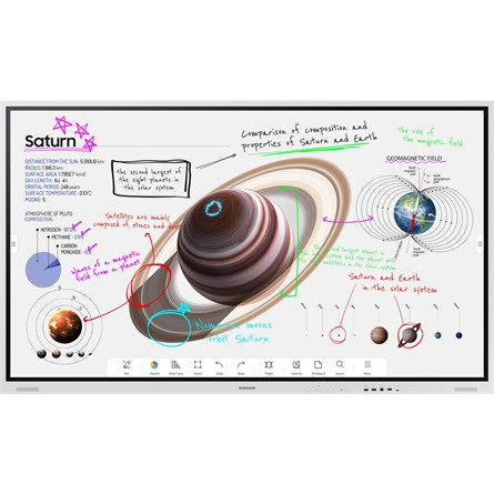 Samsung Flip Pro Interactive 16/7 75" touchscreen VA LED smart LFD monitor ezüst-fekete (Tizen 6.5)