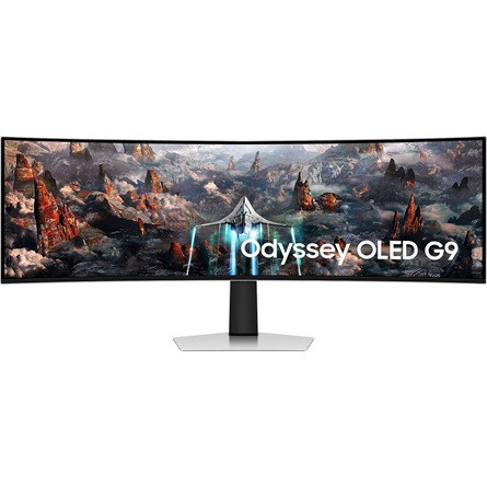 Samsung Odyssey G9 G93SC 49" ívelt OLED gaming monitor ezüst 240Hz FreeSync Premium Pro