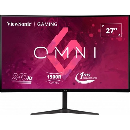 ViewSonic OMNI VX2719-PC-mhd 27" ívelt VA LED gaming monitor fekete 240Hz FreeSync Premium