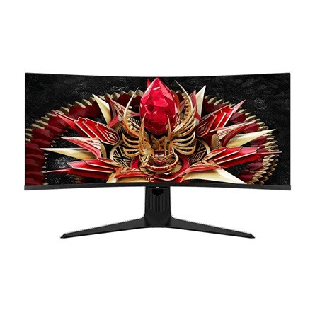 TCL 34R83Q 34" ívelt Quantum Dot VA MiniLED gaming monitor fehér-szürke 170Hz G-Sync / FreeSync Premium (USB-C: 90W)