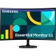 Samsung Essential S36GD 27" ívelt VA LED monitor fekete 100Hz