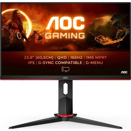 AOC Q24G2A 23.8" IPS LED gaming monitor fekete 165Hz