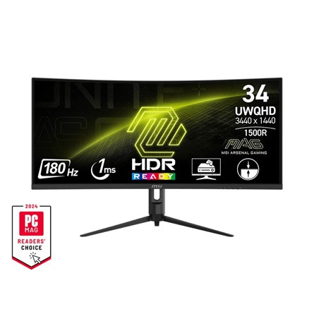 MSI MAG 342CQR E2 34" ívelt VA LED gaming monitor fekete 180Hz FreeSync Premium