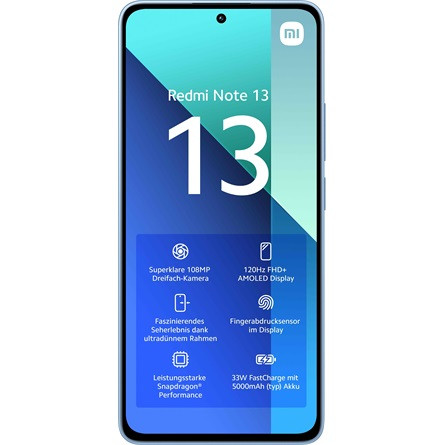 Xiaomi Redmi Note 13 4G 128GB Dual SIM okostelefon kék (Ice Blue)