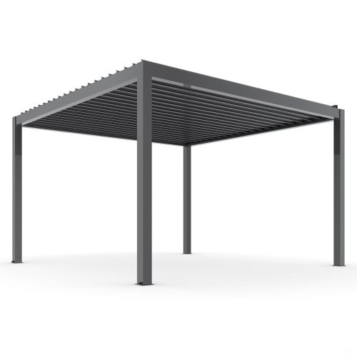 LUXE elektromos pergola 3x4m antracit LED világítással